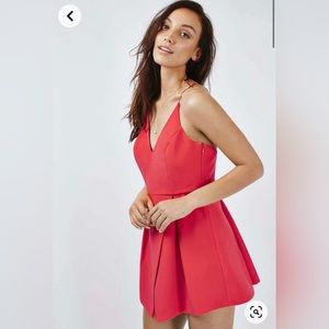TopShop Red Mini Strappy Petite Dress